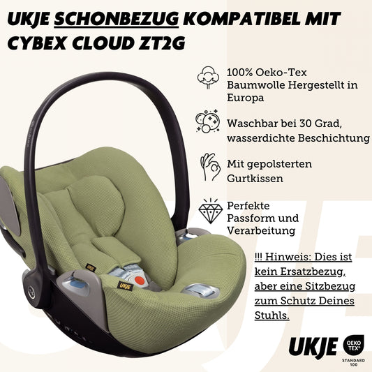 Cybex Cloud Z2 | Bezug Babyschale | Grün waffel