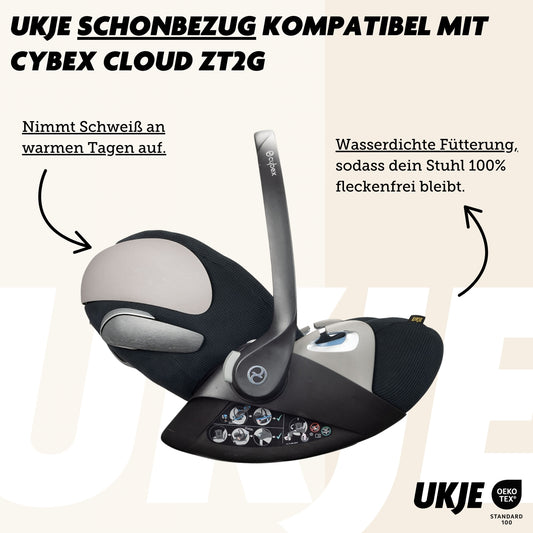 Cybex Cloud Z2-T Bezug | Schwarz Waffel