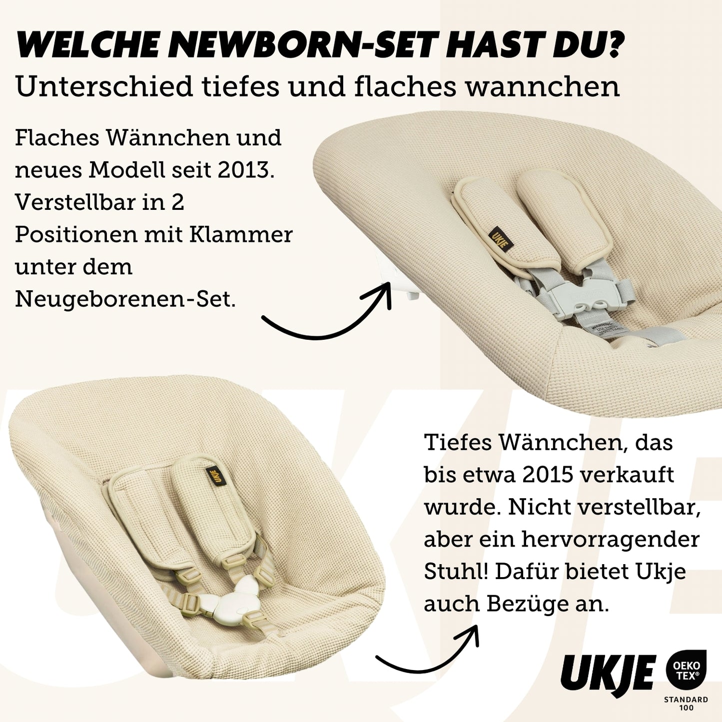 Luxury Neues Modell | Stokke Newborn Bezug | Teddy Taupe