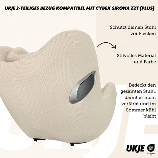 Cybex Sirona Z | Kindersitzbezug | Beige Waffel