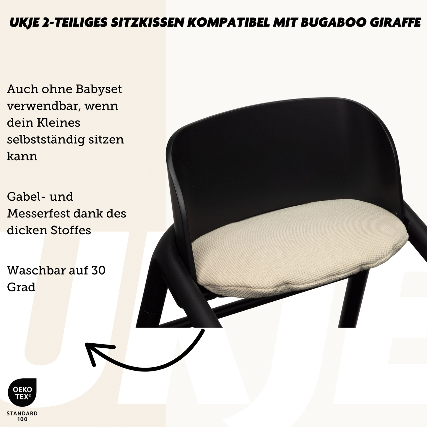 Bugaboo Giraffe Sitzkissen | Beige Waffel