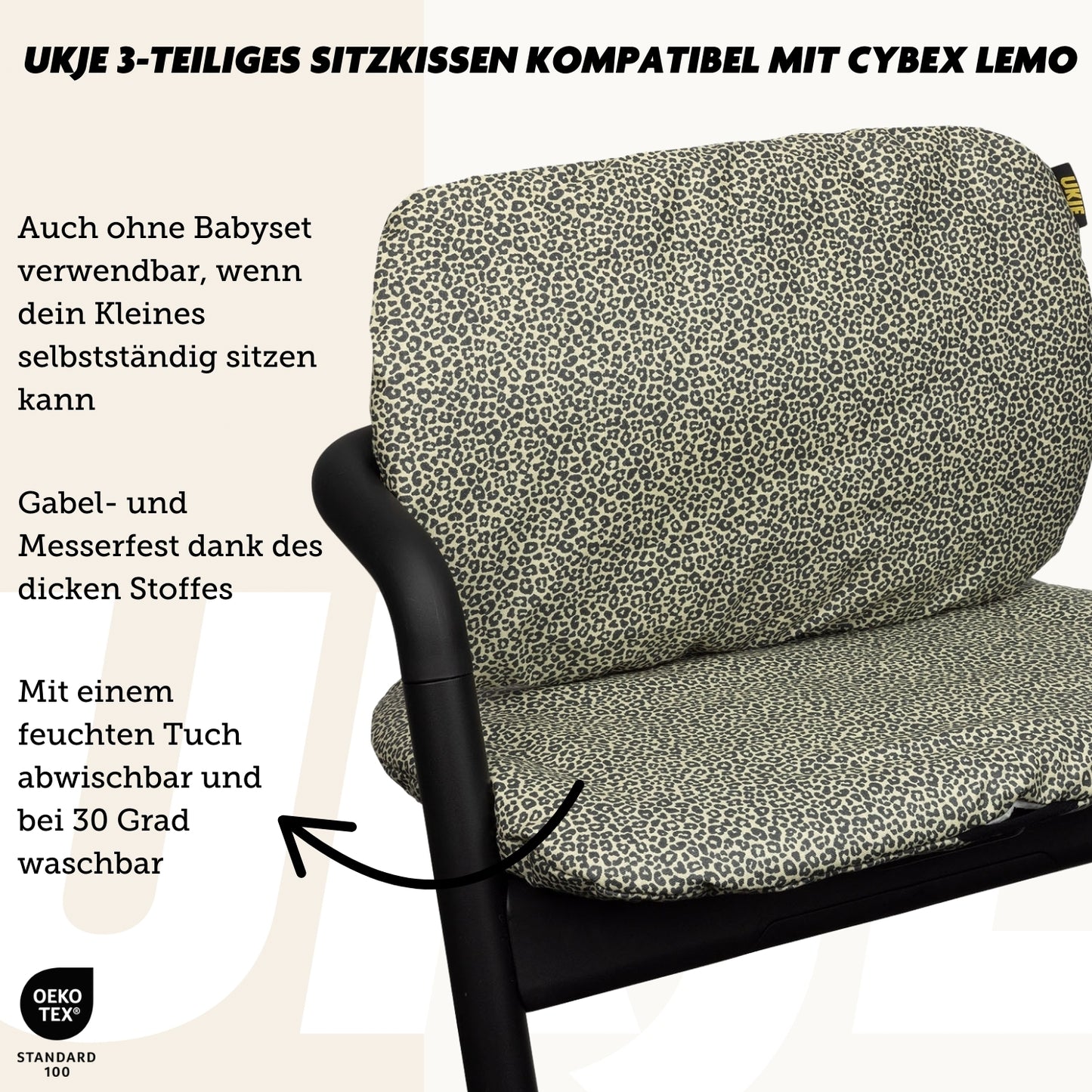 Cybex Lemo Sitzkissen | Sand Leopard | Beschichtet