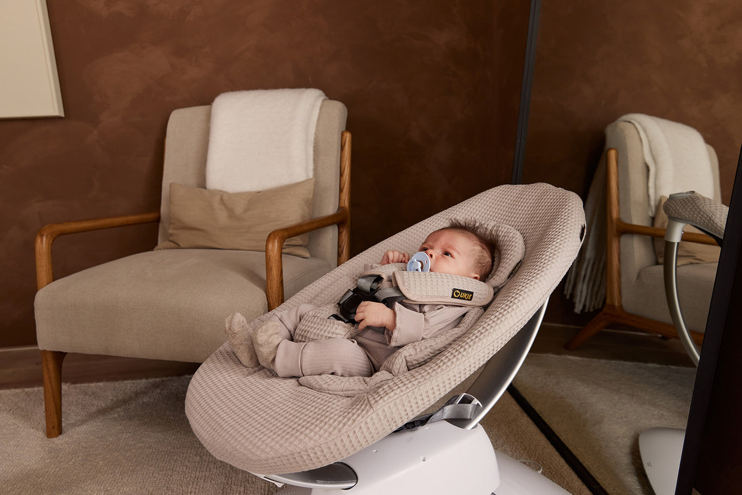 NEU | Mamaroo 5 Kissen |Taupe waffel