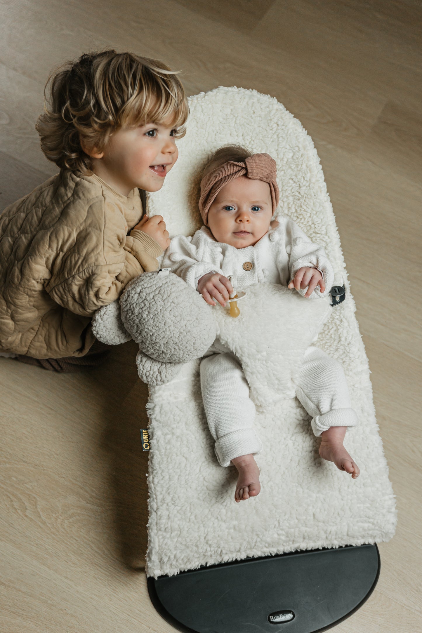 Luxury Bezug BabyBjörn Wippe | Neues Modell | Teddy Beige