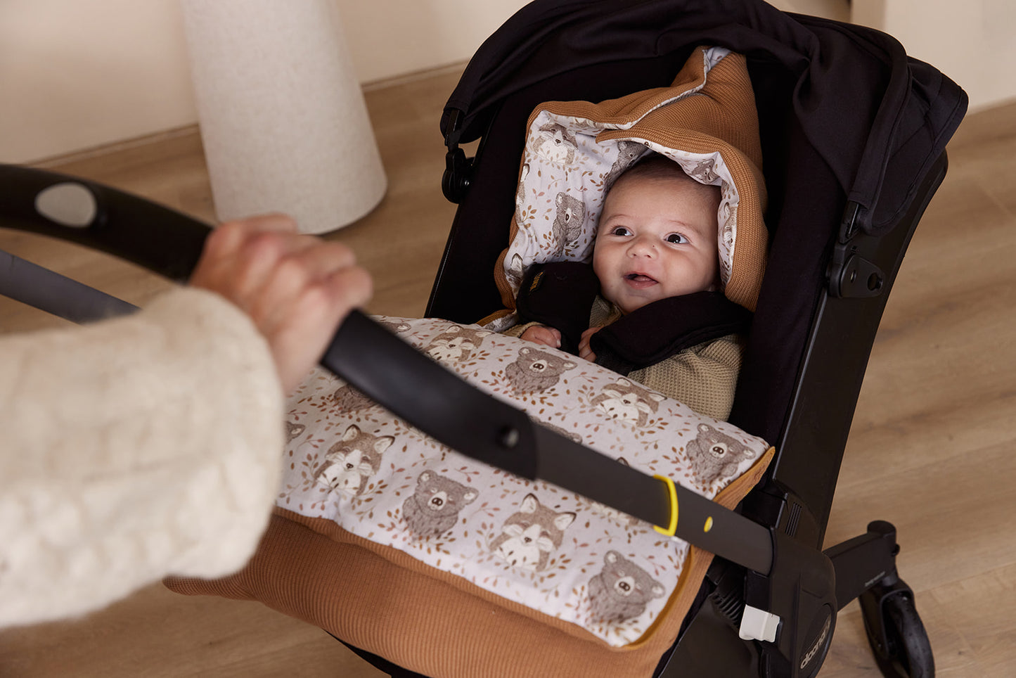 NEW | Fußsack Kinderwagen und Buggy | Universal | Nougat Cable Bear&Fox