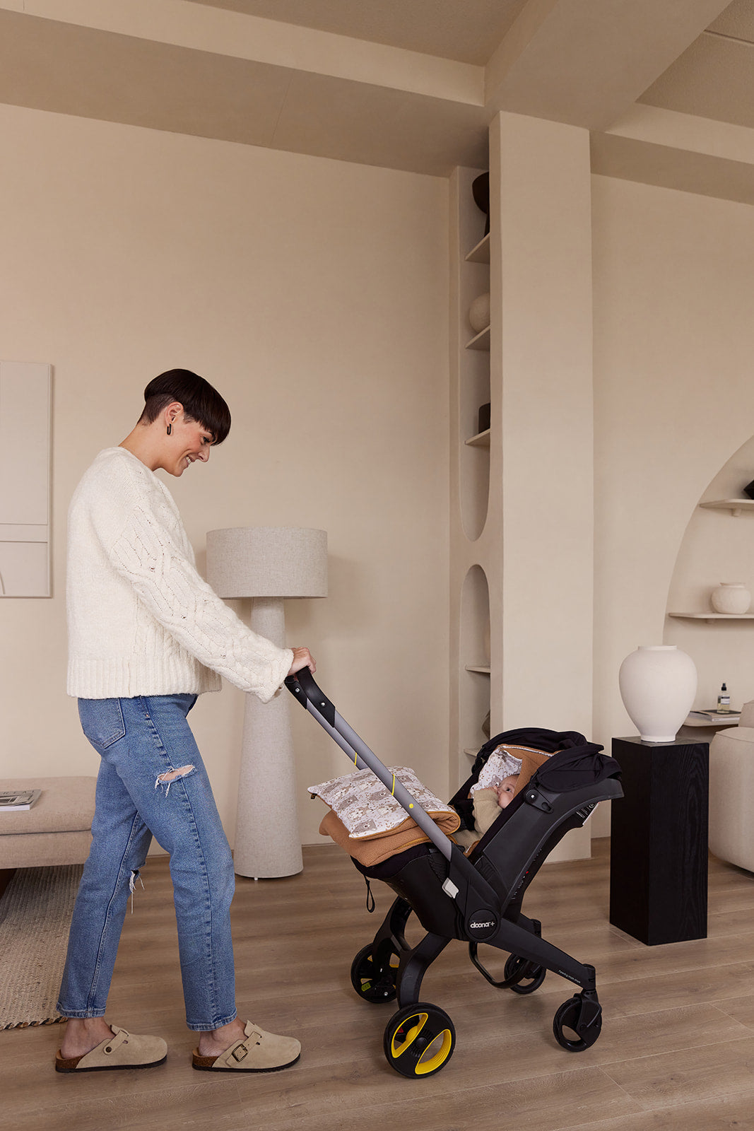 NEW | Fußsack Kinderwagen und Buggy | Universal | Nougat Cable Bear&Fox