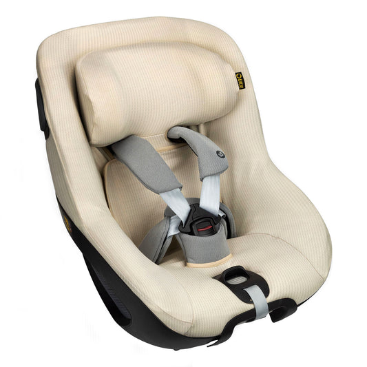 Maxi Cosi Pearl 360 + Mica Pro Bezug | Beige waffel