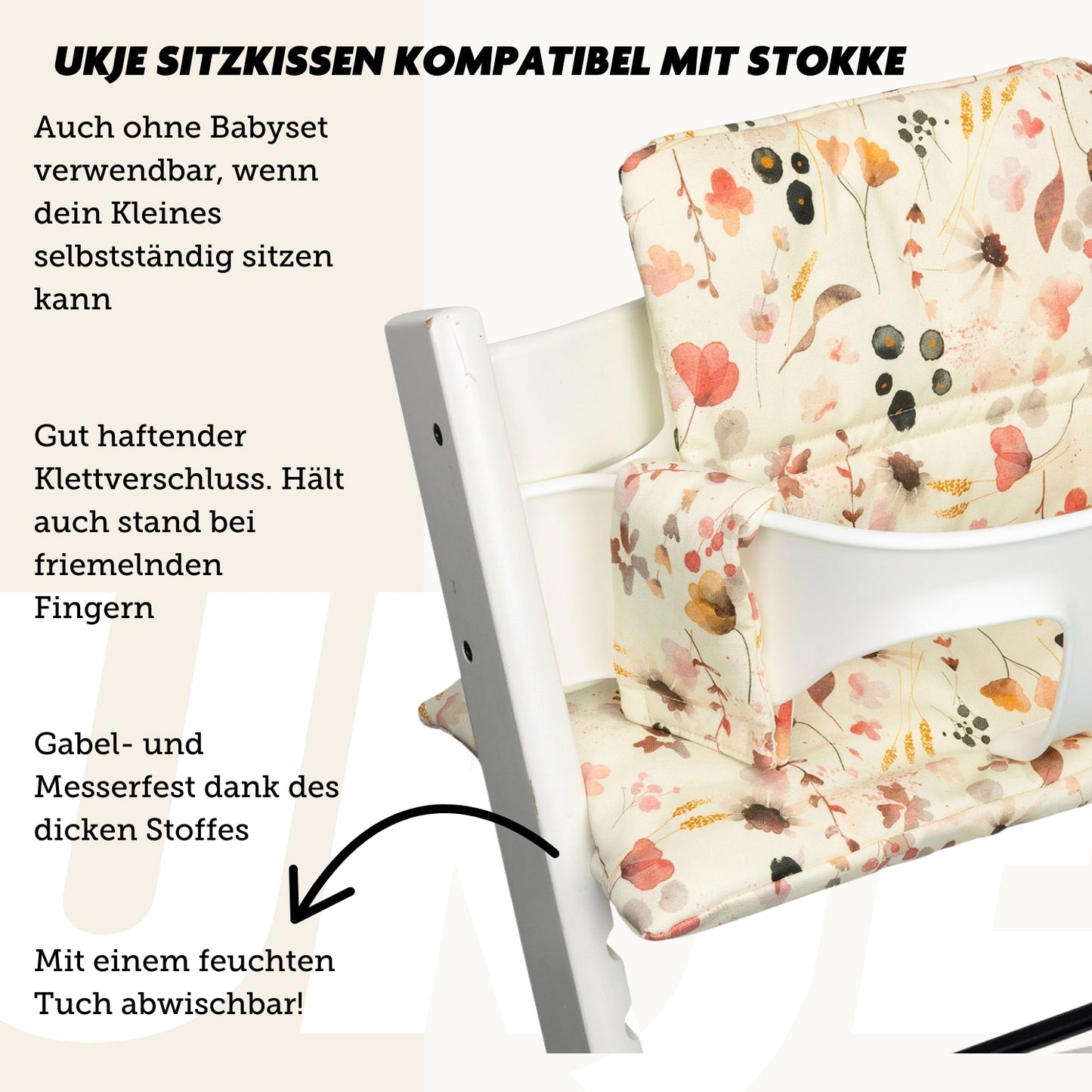 Tripp Trapp SitzKissen | Wildblumen | Beschichtet
