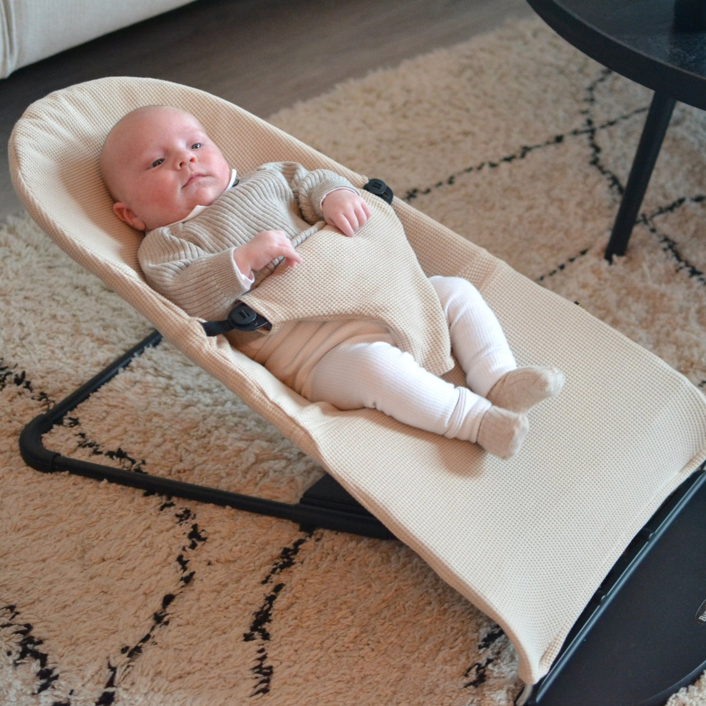 Ukje babybjorn wippebezug beige waffel