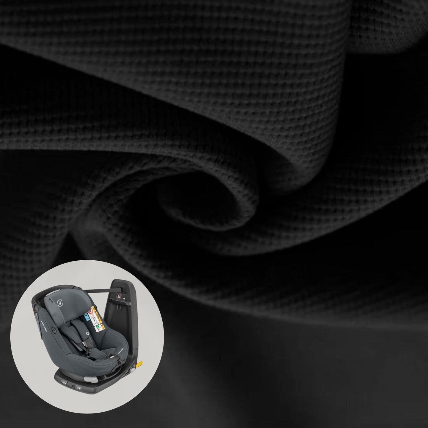 Maxi Cosi Axissfix | Kindersitzbezug | Schwarz waffel
