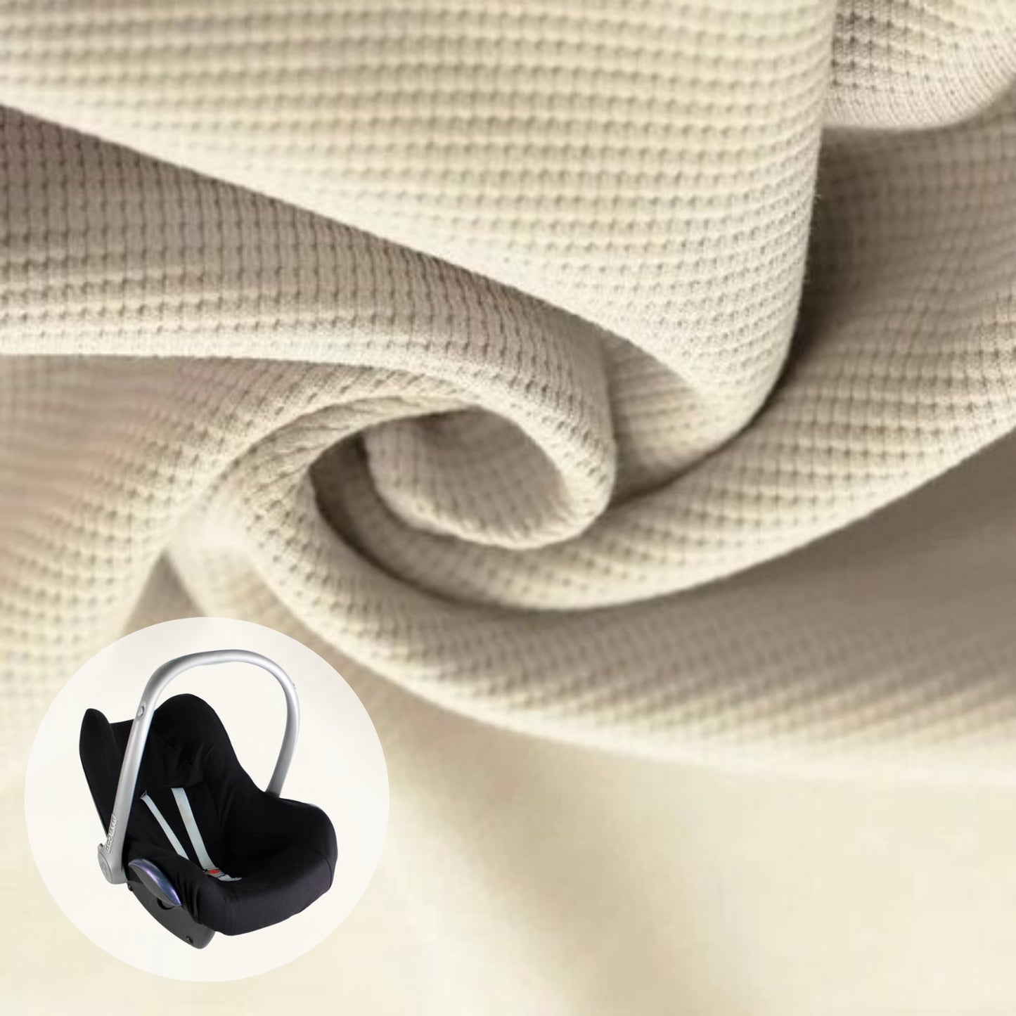 Maxi Cosi Bezug | Babyschale | Beige waffel
