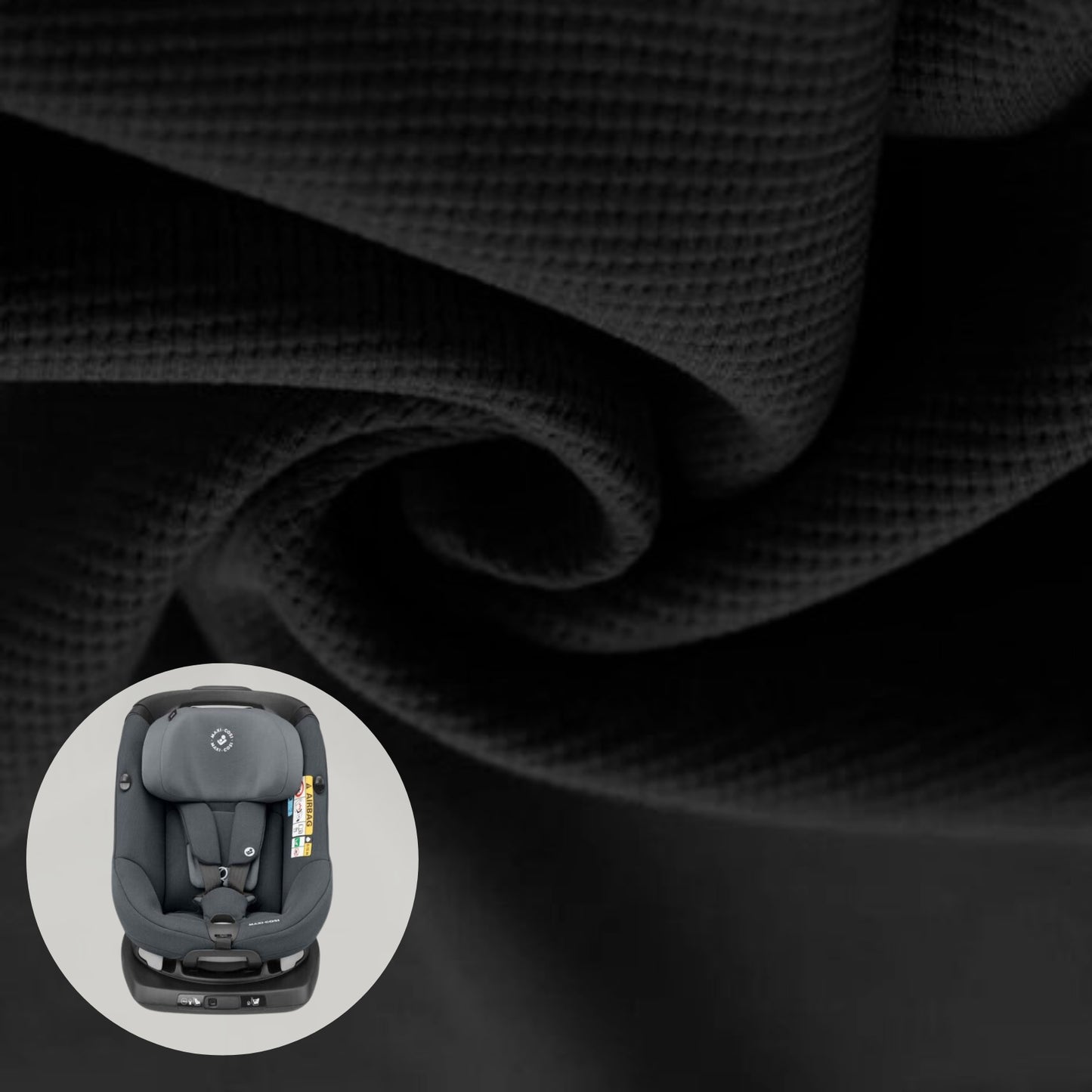Maxi Cosi Pearl | Kindersitzbezug | Schwarz waffel