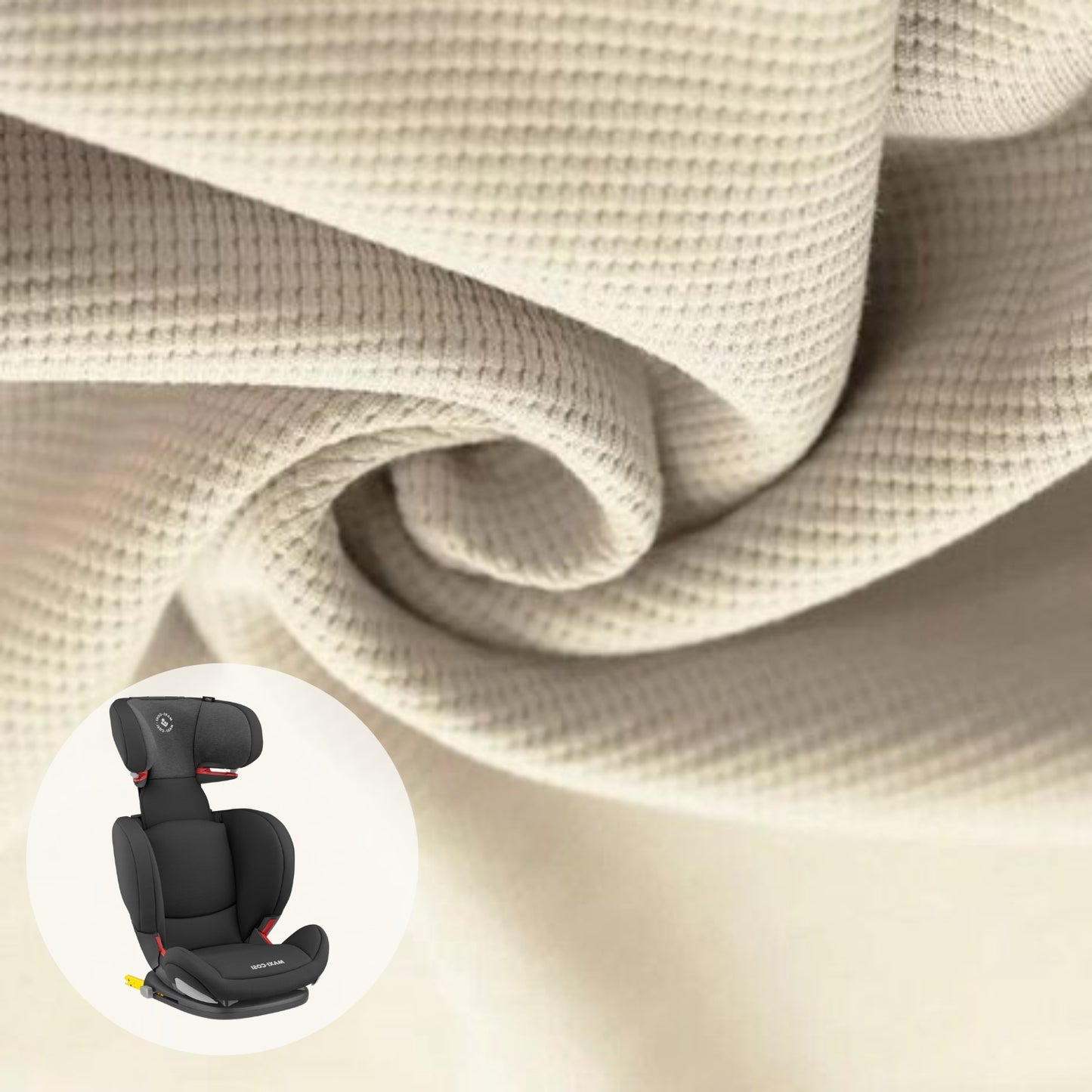 Maxi Cosi Rodifix | Kindersitzbezug | Beige waffel