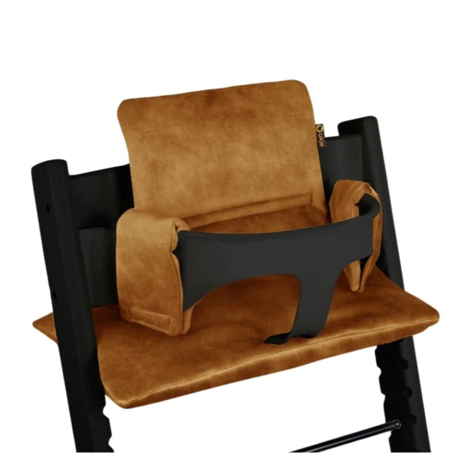 Luxury Tripp Trapp Sitzkissen | Samt Senfgelb