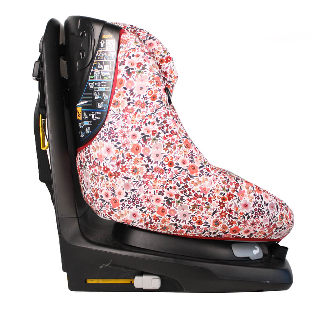 Maxi Cosi Axissfix | Kindersitzbezug | Rosa Blumen