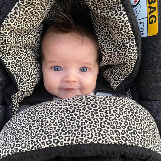 Baby Fußsack | Universal | Schwarzer Leopard
