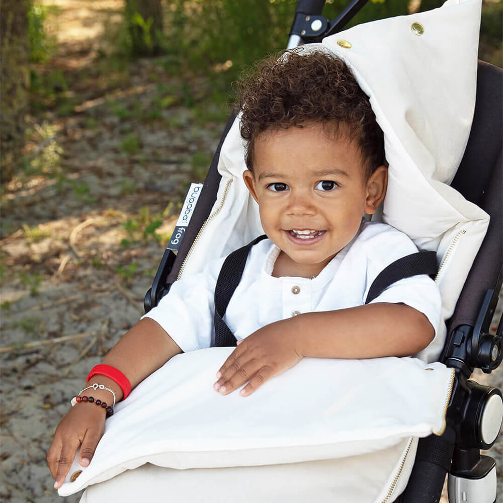Luxury Fußsack | Kinderwagen | Ecru