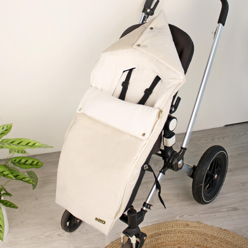 Luxury Fußsack | Kinderwagen | Ecru