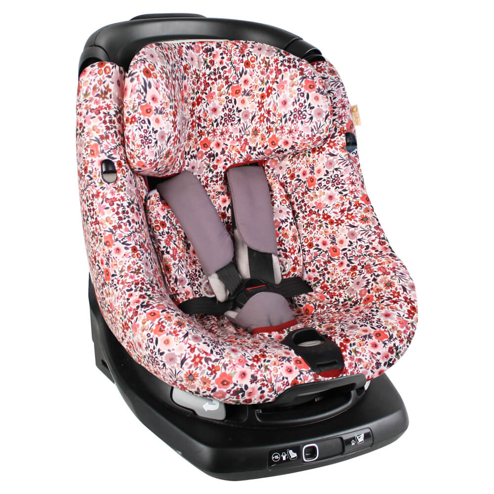 Maxi Cosi Axissfix | Kindersitzbezug | Rosa Blumen