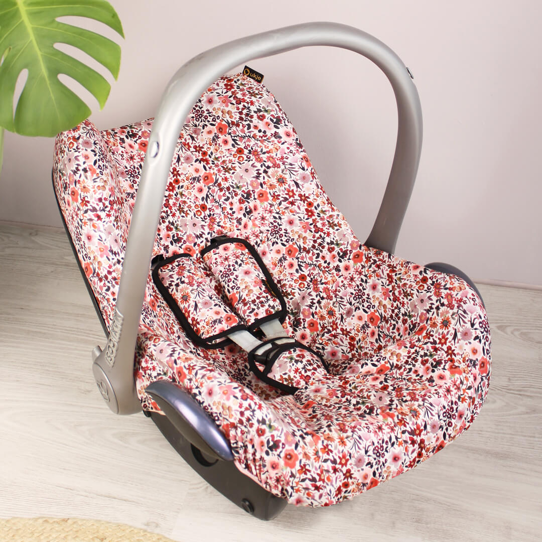 Maxi Cosi Autositzbezug | Rosa Blumen