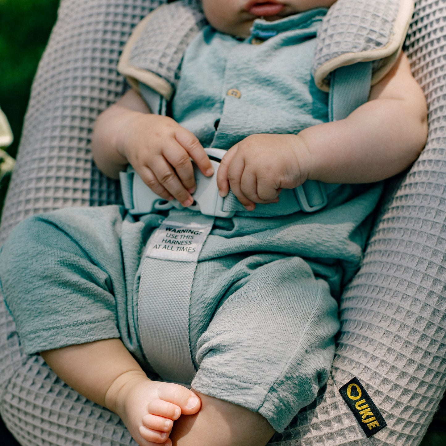 Neues Modell | Stokke Newborn Bezug | Grün Waffel