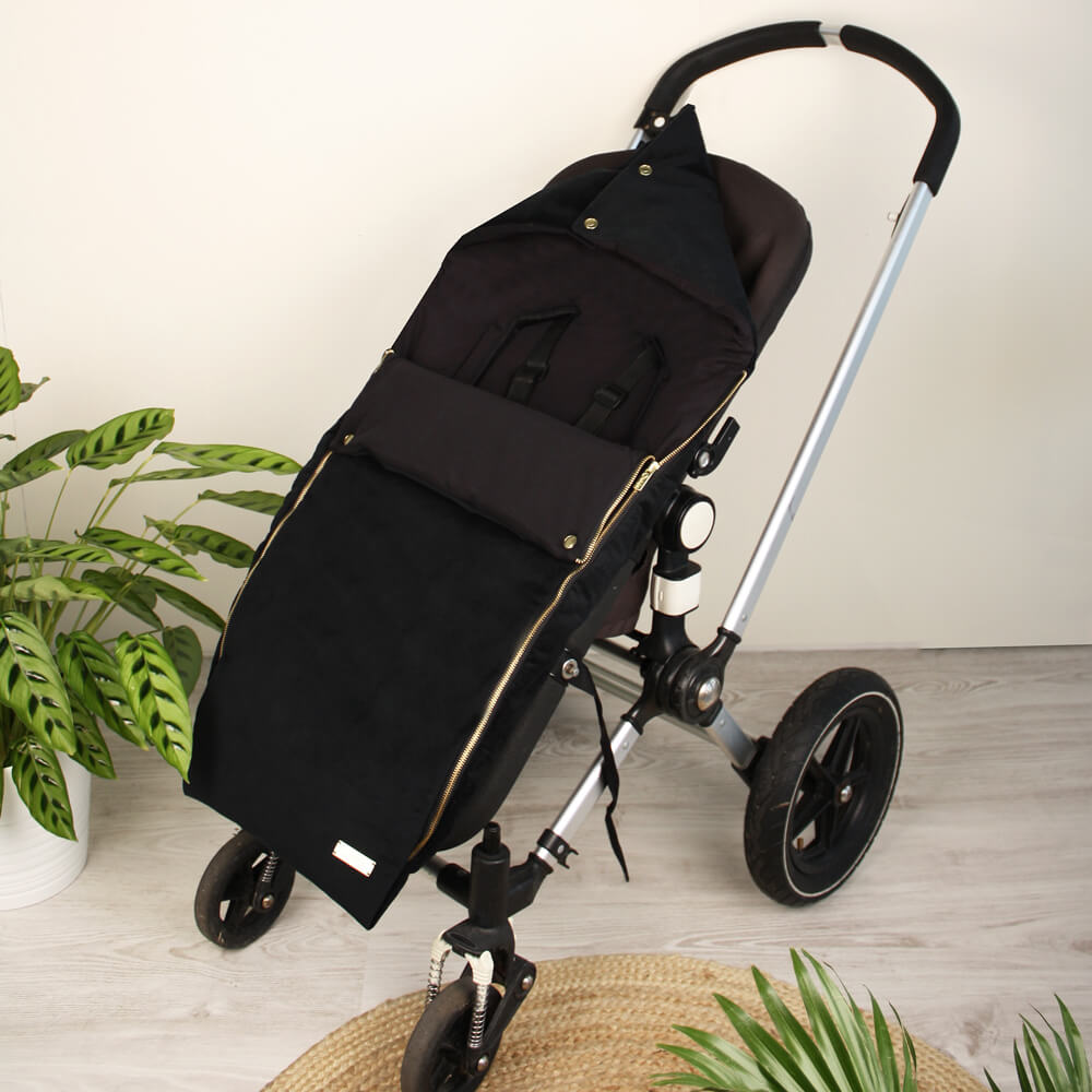 Luxury Fußsack | Kinderwagen | Schwarz