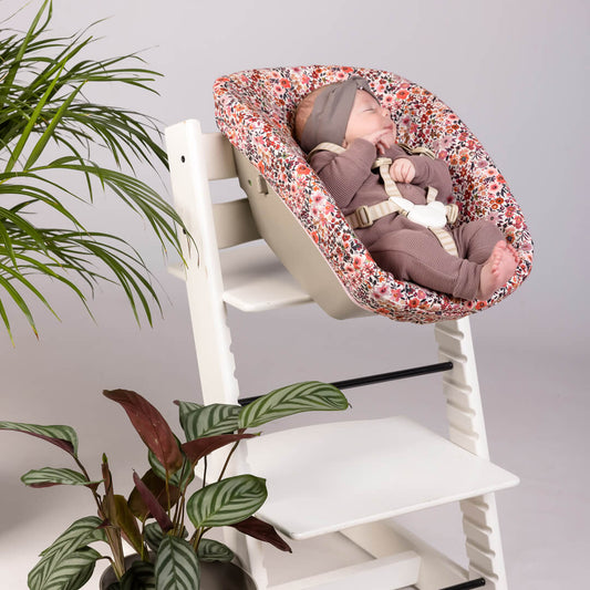 Altes Modell | Stokke Newborn Bezug | Rosa Blumen