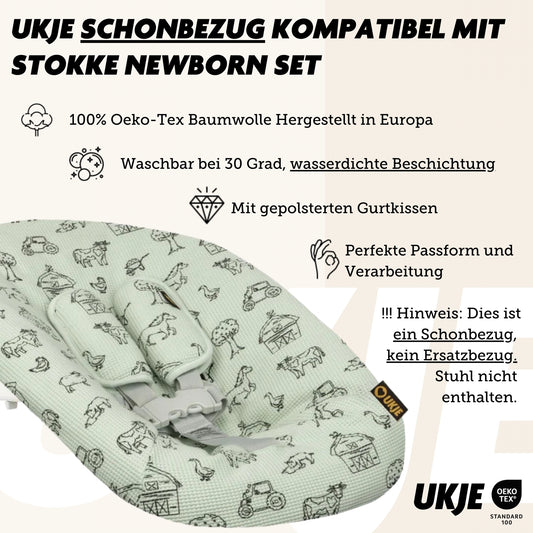 Neues Modell | Stokke Newborn Bezug | Farm waffel