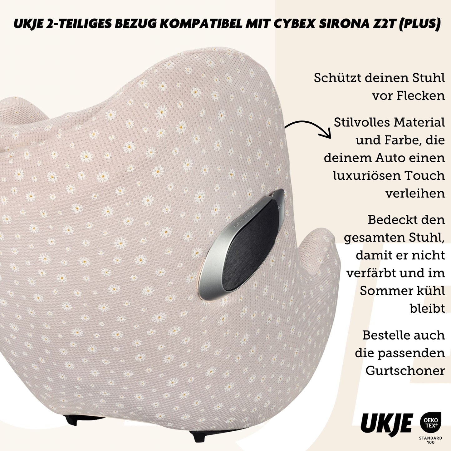 Cybex Sirona Z-T | Kindersitzbezug | Daisy Waffel