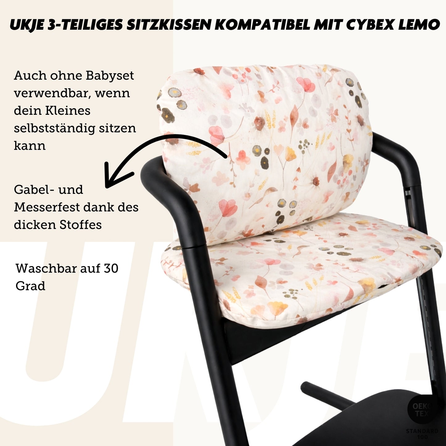 Cybex Lemo Sitzkissen | Blumen | Beschichtet