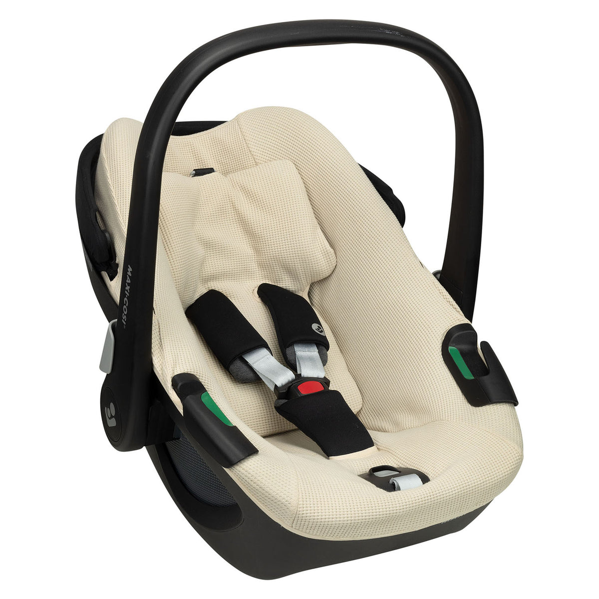 Maxi-Cosi Pebble 360 Pro (2) Bezug mit Gurtpolstern | Beige Waffelstoff