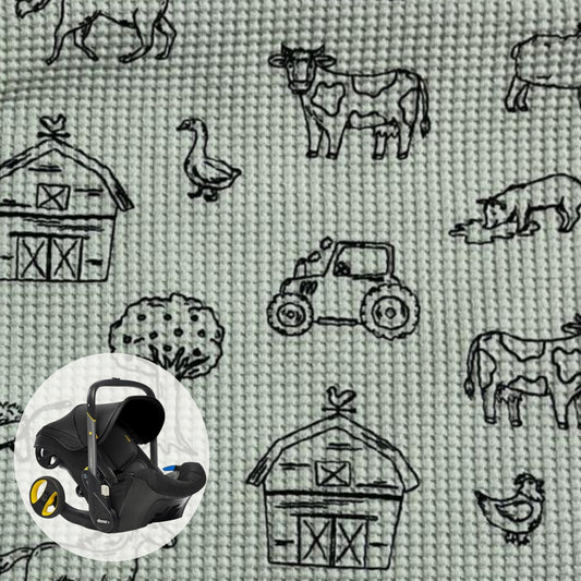 PRE-ORDER | Doona Kindersitzbezug | Farm waffel