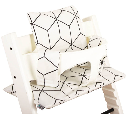 Tripp Trapp SitzKissen | Weiß Geometrisch | Beschichtet