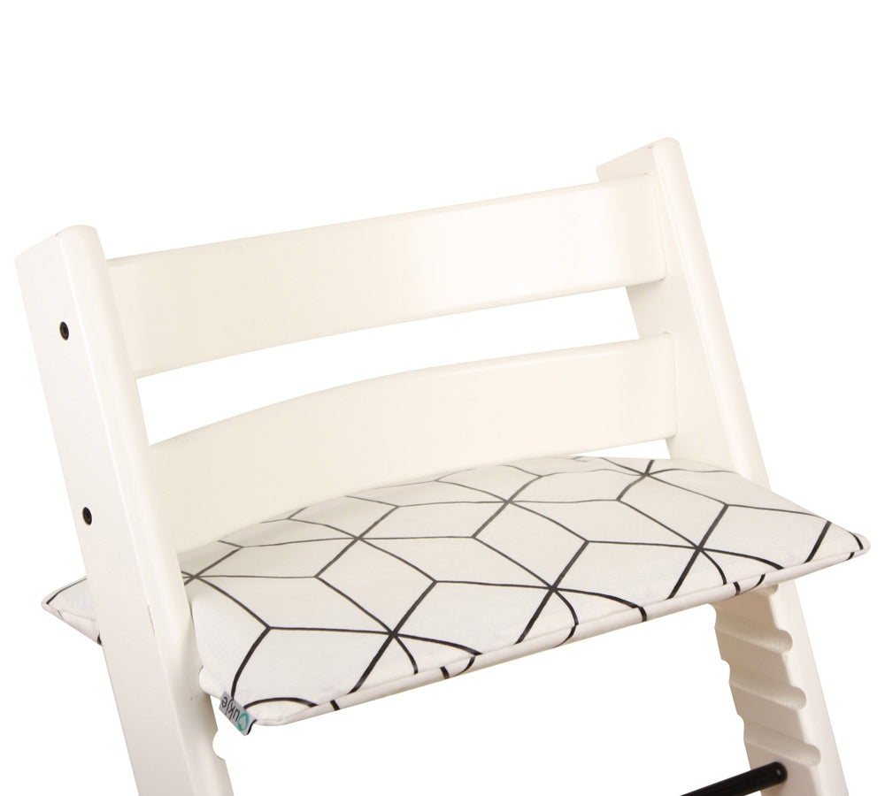 Tripp Trapp Sitzkissen | Weiß Geometrisch | Beschichtet